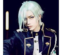 XHSDOZD Peluca Cosplay Anime,Peluca Touken Ranbu Online Hizamaru,Light Green Short Peluca Cosplay,con Red de Peluca Gratis,Halloween Hair,para Cosplay de Fiesta diari
