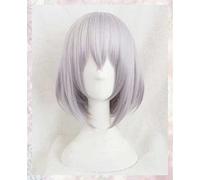 XHSDOZD Peluca Cosplay Anime，Peluca Touken Ranbu Online Honebami Toushirou，Silver Gray Short Peluca Cosplay,con Red de Peluca Gratis,Halloween Hair,para Cosplay de Fiesta diari