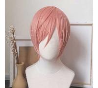 XHSDOZD Peluca Cosplay Anime,Peluca Touken Ranbu Online Kikkou Sadamune,Short Pink Peluca Cosplay,con Red de Peluca Gratis,Halloween Hair,para Cosplay de Fiesta diari