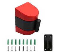 XHSMYXGS Barrera de cinturón de Cola de Montaje en Pared roja, Barrera de cinturón retráctil de 2/3/5/10M con Accesorios, para Control de multitudes de hoteles de Parques Infantiles (5M/16.4FT)