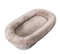 XHSMYXGS Cama para perro humano, silla de descanso para dormitorio, silla perezosa, para adultos y mascotas, alfombrilla de dormir lavable y extraíble, cama grande (caqui 5XL)