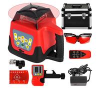 XHSMYXGS Kit de Nivel Láser Rotativo de 360°, Nivel Láser Rotativo Autonivelante con Alcance de 500 m para Herramientas de Construcción al Aire Libre (Red Beam)