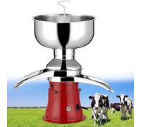 XHSMYXGS Separador Centrífugo Eléctrico de Crema de Leche, Separador de Batido de Mantequilla y Crema, 13.2 GAL/h, 10500 RPM, Bajo Ruido, Diseño Desmontable para Leche de Cabras y Vacas