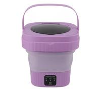 XHTLLO Lavadora Portátil, Mini Lavadora Plegable de 10,5 L con Secado por Giro Suave y Tubo de Drenaje, Mini Lavadora Completamente Automática para Apartamentos, Dormitorios(EU-Púrpura)