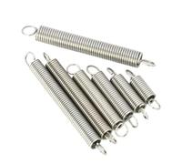 Xhuan- Muelles de Presión 304 Stainless Steel Tension Spring Small Micro Coil Dual Hook Wire Diameter 0.5mm OD 5mm Length 15/30/40/50mm,10pcs Robusto multiusos(40mm)