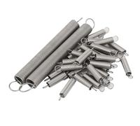 Xhuan- Muelles de Presión Wire 1mm 1 * 10*L Extension Spring 1x10x25/30/35/40/45/50 To 150mm Stainless Steel Extension Tension Spring With Hooks, 2pcs/lot, Robusto multiusos(70mm)