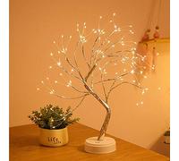 XhuangTech Luz para árbol de bonsái de Mesa con 108 Luces LED de Alambre de Cobre, Funciona con batería/USB, lámpara de árbol Artificial para Dormitorio,Fiesta de Navidad (Blanco cálido).