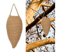 XhuangTech Señuelo de nido de avispas de 12.6 x 7.8 pulgadas, diseño de entrepierna, avispones de avispas sintéticas, disuasorio de nido resistente a la intemperie, atrapador de abejas colgante