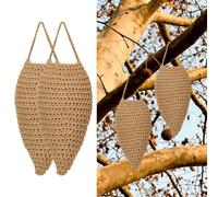 XhuangTech Señuelo de nido de avispas de 12.6 x 7.8 pulgadas, tela de entrepierna, avispones de avispas sintéticas, disuasorio de nido resistente a la intemperie, atrapador de abejas colgante