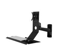 XHURWDZ643KM Brazo Monitor Single Arm with Regular Keyboard Tray Non-Folding Black Single Screen Stand Soporte Monitor