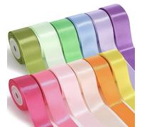XHWOLGARIAN Cinta de Raso 12 Rollos 12 Colores 25mm x 22m Cinta Satén de Poliester para Envolver Regalos Decoración Coche Bodas Fiestas Globos Lazos para Regalo Manualidades y Artesanía