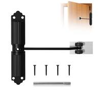 XHYASD Cierra Puertas Automática, Muelle Cierrapuertas con Tornillos y Varilla Ajuste, Adecuado para Puertas Habitaciones, Oficinas, Puertas Jardín (Negro)