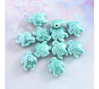 XHYXWN 10-100 Cuentas de cerámica esmaltada de Colores de 18 x 15 mm, Cuentas espaciadoras de cerámica de Tortuga, para Hacer Pulseras, Collares, Colgantes y Manualidades Hechas a Mano