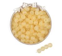 XHYXWN 500 Cuentas acrílicas Transparentes esmeriladas de 8/10 mm, Cuentas Sueltas Redondas de acrílico de Colores, para Hacer Pulseras y Collares DIY