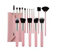 XHZMDWOU Brochas De Maquillaje Brocha De Maquillaje con Mango De Madera Rosa, Herramienta For Contorno De Rostro, Sombra De Ojos, Corrector Y Maquillaje Pinceles Maquillaje(Pink-Brush Pack)