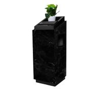 XHZMDWOU Cubo Basura Papelera De Exterior De Acero Inoxidable Vertical con Cenicero Papelera Comercial De Mármol para Exteriores Vestíbulo De Hotel Hotel Papelera Cocina(F)