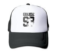 XI ZHE FU Jade Custom Adjustable Mesh Ariana Singer Grande Cute Cartoon Poster 433 Sports Visor Cap Black Black