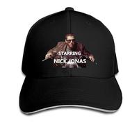 XI ZHE FU Nick Jonas Sandwich Peaked Hat/Cap Black