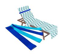 XIABYAYU Bandas para Toallas de Playa, 4 Pcs Bandas Elásticas para Toallas, Clips de Toalla para Silla de Piscina, para Silla de Piscina, Piscina Tumbonas, Playa Tumbona (Azul)