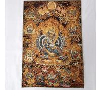 XIALON Mural Tíbetano de 35.4 pulgadas, budismo de seda, budismo Buda Yamantaka Tangka Thangka