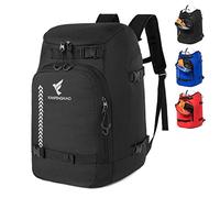 XIANFENGNIAO Mochila Impermeable para Botas de esquí, 50 L, para Viajes, Snowboard, Botas de esquí y Snowboard, Casco, Gafas para Hombres, Mujeres, niños (Negro)