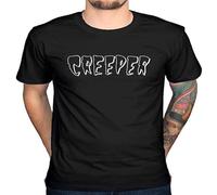 XIANG LIU JI Creeper Death Card Horror Punk Band Music T-Shirt Mens Unisex Black Tees 3XL