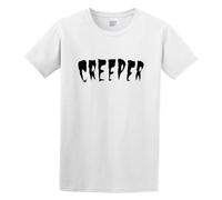 XIANG LIU JI Creeper Death Card Horror Punk Band Music T-Shirt Mens Unisex White Tees XXL