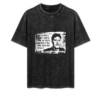 XIANG LIU JI George Orwell Quote T-Shirt Mens Unisex Black Tees M
