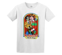 XIANG LIU JI Mr. Giggles Tells Me Things T-Shirt Mens Unisex White Tees XL
