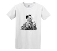 XIANG LIU JI Mr. Rogers Middle Finger Funny Clothing T-Shirt Mens Unisex White Tees XXL