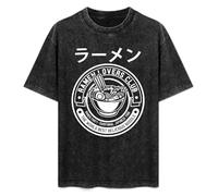 XIANG LIU JI Ramen Overs Club Noodle Food T-Shirt Mens Unisex Black Tees XXL