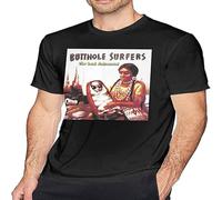 XiangGuFeiNiuWei Butthole Surfers After The Astronaut Printing Casual Sport Unisex 100% Cotton Short-Sleeve T-Shirts Black L