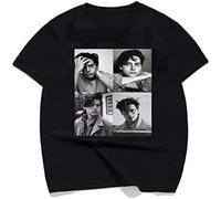 XiangGuFeiNiuWei Cole Sprouse Collage B W Unisex 100% Cotton Short-Sleeve T-Shirts Black XL