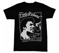 XiangGuFeiNiuWei Little Richard Rip It Up Unisex 100% Cotton Short-Sleeve T-Shirts Black XL