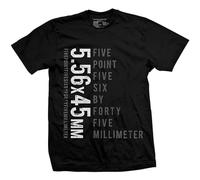 XiangGuFeiNiuWei Russian Roulette Clothing 5.56X45Mm Unisex 100% Cotton Short-Sleeve T-Shirts Black XXL