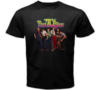 XiangGuFeiNiuWei That 70S Show Music TV Show Cast Member Unisex 100% Cotton Short-Sleeve T-Shirts Black L