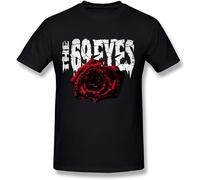 XiangGuFeiNiuWei The 69 Eyes Unisex 100% Cotton Short-Sleeve T-Shirts Black S