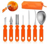 XIANGLONGY 7 Piezas Pumpkin Carving Kit, Kit Calabaza Halloween, Tallado de Calabaza de Halloween, set Tallado Calabazas Halloween, Kit de Tallado Profesional.