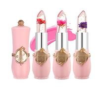 Xiangmall 3 Piezas Labial Flor Cambio de Color Lapiz Labial Transparente Magico Pintalabios Permanente Hidratante Brillo Regalo para Mamá Niña (3 Piezas)