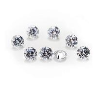 XIANGMO 2000 piezas de 1,0 mm de circonio cúbico redondo suelto 5A blanco zirconia piedra sintética para anillos, pendientes, pulseras, collares, colgantes, fabricación de joyas