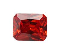 XIANGMO 20pcs 4x6mm Octangle Cut Loose CZ Synthetic Gemstone 5A Orange Cubic Zirconia Stone for Jewelry