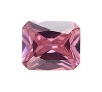 XIANGMO 20pcs 4x6mm Octangle Cut Loose CZ Synthetic Gemstone 5A Pink Cubic Zirconia Stone for Jewelry