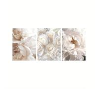 XIANGPEIFBH 3 piezas de lienzos modernos con estampado floral para pared, ideales para la decoración de la sala de estar, el dormitorio y el hogar (50x70cm/20x28in) x3 Sin marco