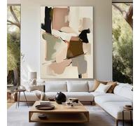 XIANGPEIFBH Pintura abstracta de textura a gran escala, pintura abstracta sobre lienzo, impresión, arte de pared moderno, decoración de sala de estar 50x70cm(20x28inch) Sin marco