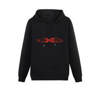 XIANGSHE King'S X Logo The Edge Rock Funk Men Sweatshirts Graphic Mens Cotton Casual Black Hoodies XL