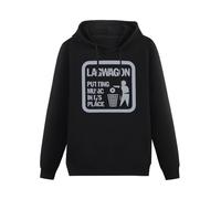 XIANGSHE Lagwagon Putting Music In The Place Men Sweatshirts Graphic Mens Cotton Casual Black Hoodies M