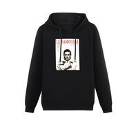 XIANGSHE Le Samourai Alain Delon Jean-Pierre Melville Movie Men Sweatshirts Graphic Mens Cotton Casual Black Hoodies S