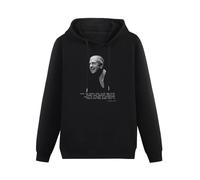 XIANGSHE Leonard Cohen Quote Music Men Sweatshirts Graphic Mens Cotton Casual Black Hoodies S