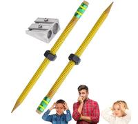 XIANGSHI ADHD Pencils, Threaded Fidget Pencil for ADHD with Eraser, Threaded Pencil with Nut, Stress Relief Pen for School, Work, Anxiety Relief Special Education Classroom Must Haves (2PCS)
