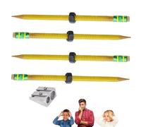 XIANGSHI ADHD Pencils, Threaded Fidget Pencil for ADHD with Eraser, Threaded Pencil with Nut, Stress Relief Pen for School, Work, Anxiety Relief Special Education Classroom Must Haves (4PCS)
